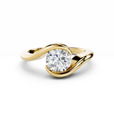 1 Carat Round Diamond Brilliant Bypass Engagement Ring