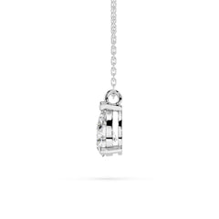 18K Gold Pear Cut Diamond Solitaire Necklace - 1 Carat