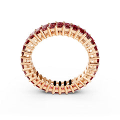 Emerald Cut Ruby Eternity Ring