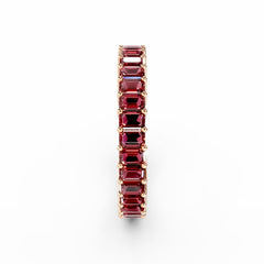 Emerald Cut Ruby Eternity Ring