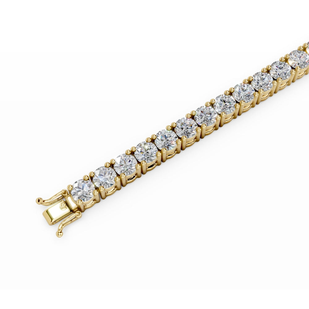 18K Gold Lab Grown Diamond Tennis Bracelet 9 Carat 
