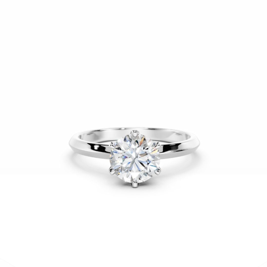 18K White Gold Lab Grown Diamond Engagement Ring 1 Carat