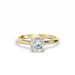 1 Carat Cushion Diamond Engagement Ring 18K Gold