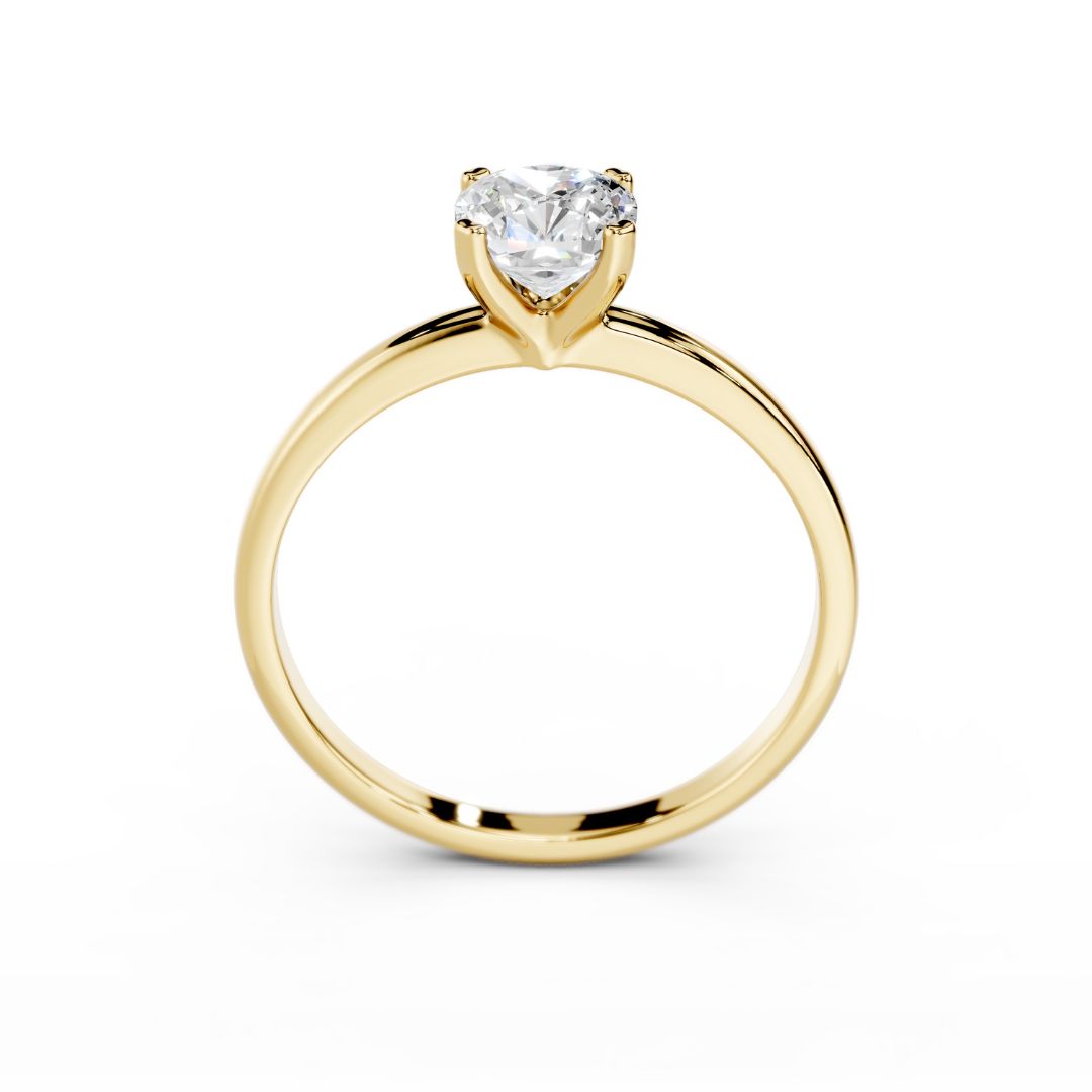1 Carat Cushion Diamond RIng Gold Dubai