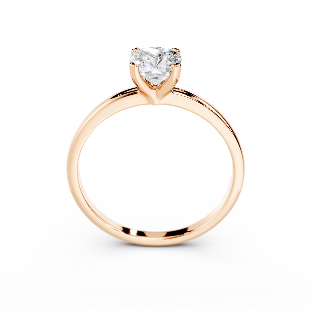 1 Carat Cushion Diamond RIng Rose Gold Dubai