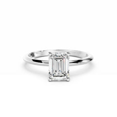 1 Carat Emerald Cut Diamond Engagement Ring White Gold