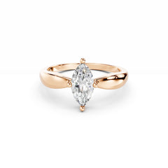 1 Carat Marquise Diamond Engagement Ring 18K Rose Gold