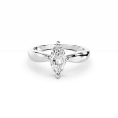 1 Carat Marquise Diamond Engagement Ring 18K White Gold