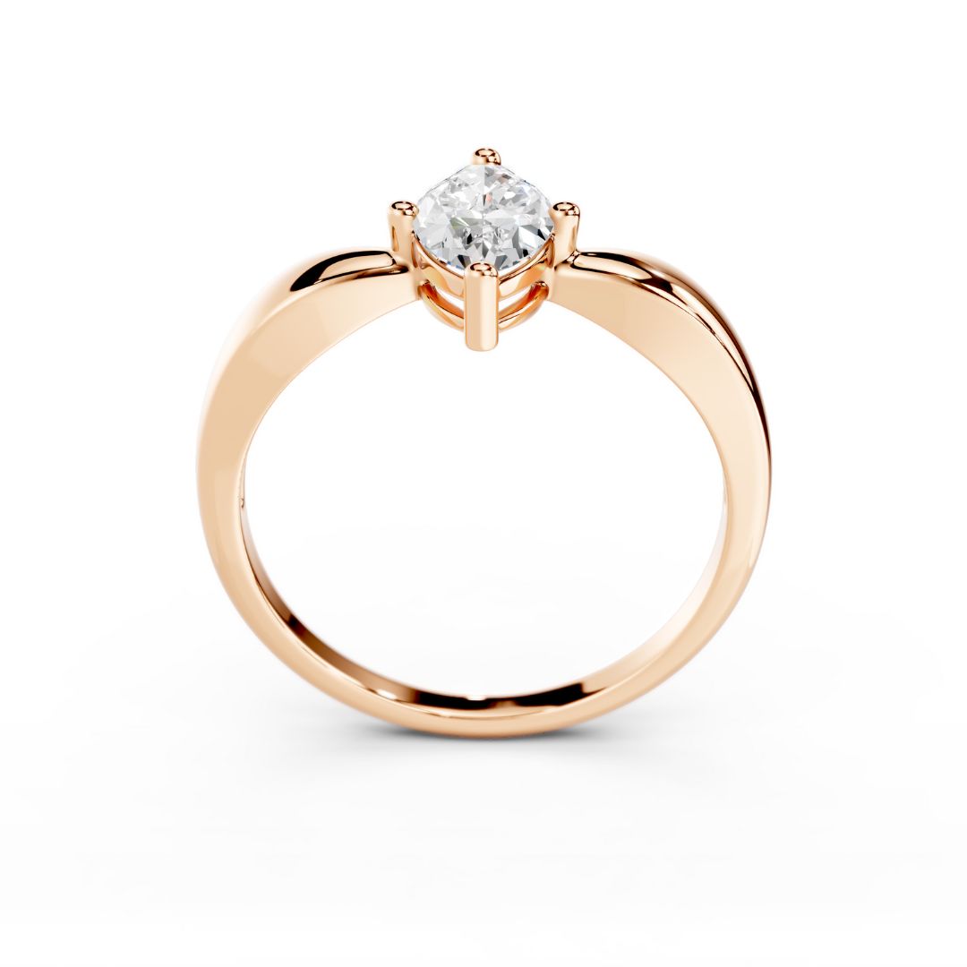 1 Carat Marquise Lab Grown Diamond Ring Dubai Rose Gold