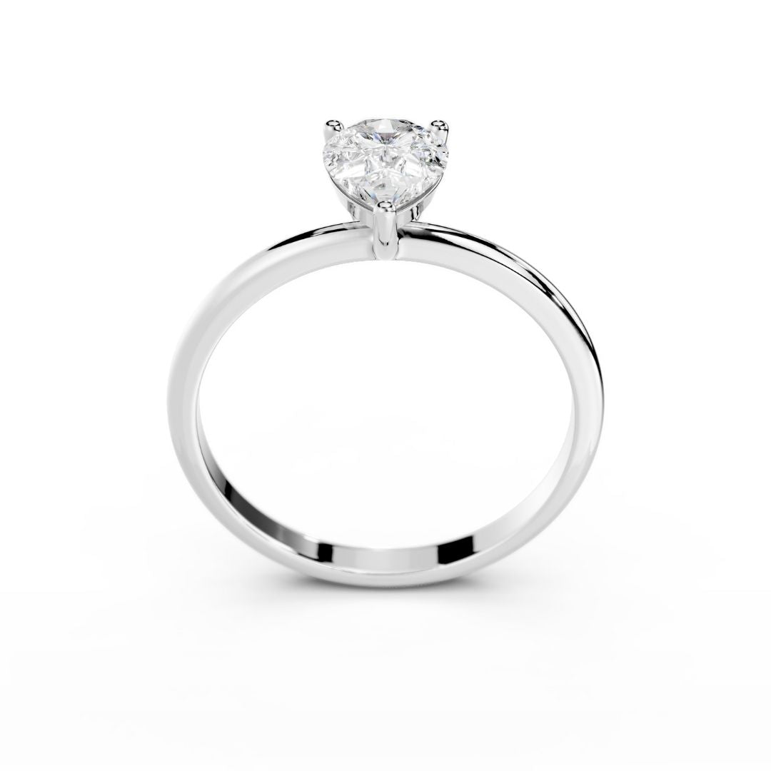 1 Carat Pear Diamond Ring White Gold DUbai