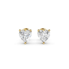 1 Carat Heart Cut Diamond Earrings