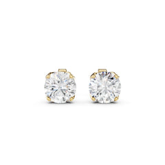 2 Carat Round Diamond Earrings