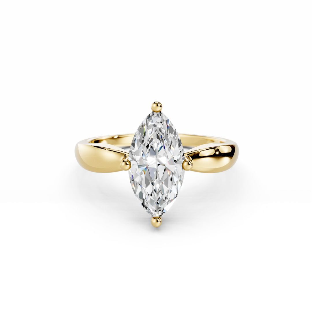 2 Carat Marquise Diamond Engagement Ring 18K Gold