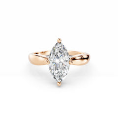 2 Carat Marquise Diamond Engagement Ring 18K Rose Gold