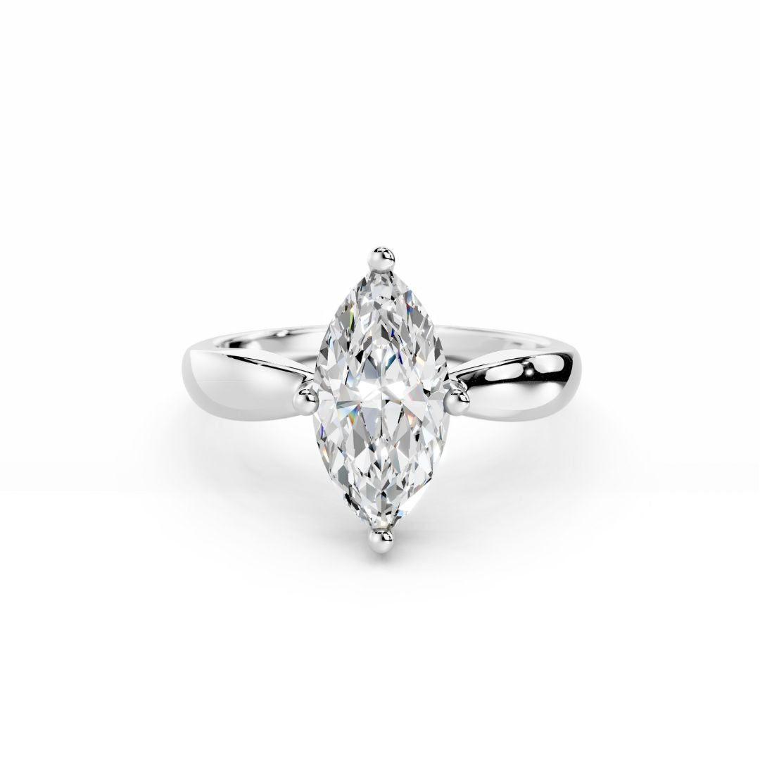 2 Carat Marquise Diamond Engagement Ring 18K White Gold
