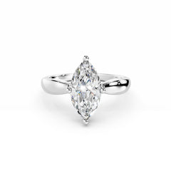 2 Carat Marquise Diamond Engagement Ring 18K White Gold