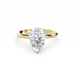 2 Carat Pear Diamond Engagement Ring  18K Gold 