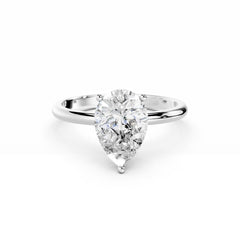 2 Carat Pear Diamond Engagement Ring  18K White Gold 