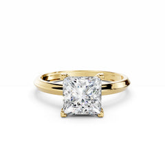 2 Carat Princess Cut Engagement Ring 18K Gold 
