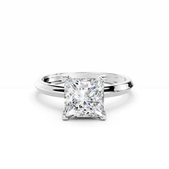2 Carat Princess Cut Engagement Ring 18K White Gold 