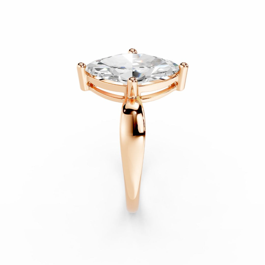 2 Carat Rose Gold Marquise Diamond Ring Dubai