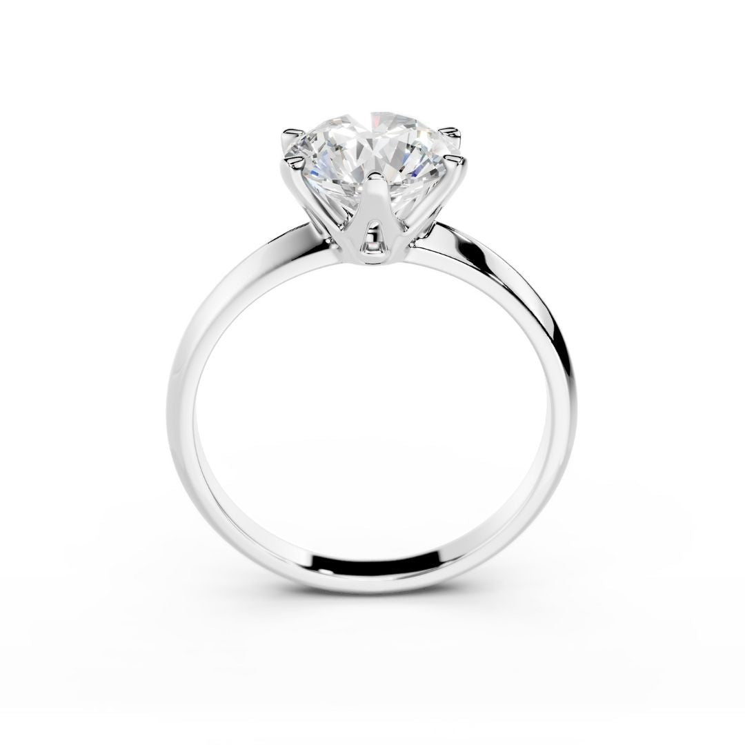 2 Carat Round Diamond Engagment Ring Solitaire With White Gold with 