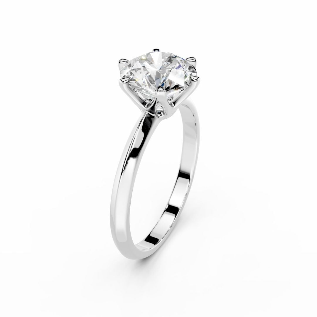 2 Carat White Gold Round Diamond Engagement Ring 