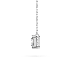 18K Gold Princess Cut Diamond Solitaire Necklace - 1 Carat