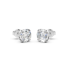 2 Carat Round Diamond Earrings