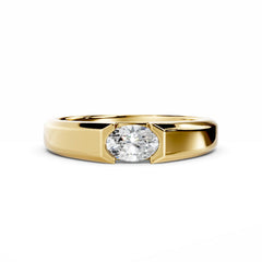 Men 0.50 Carat Oval Cut Diamond Engagement Ring