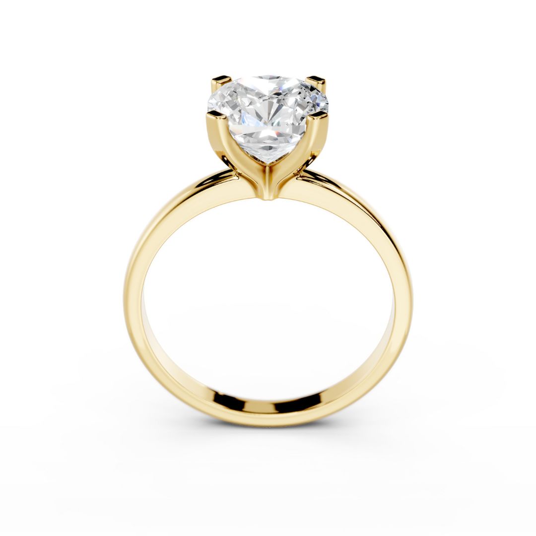 3 Carat Cushion Diamond Gold Ring Dubai