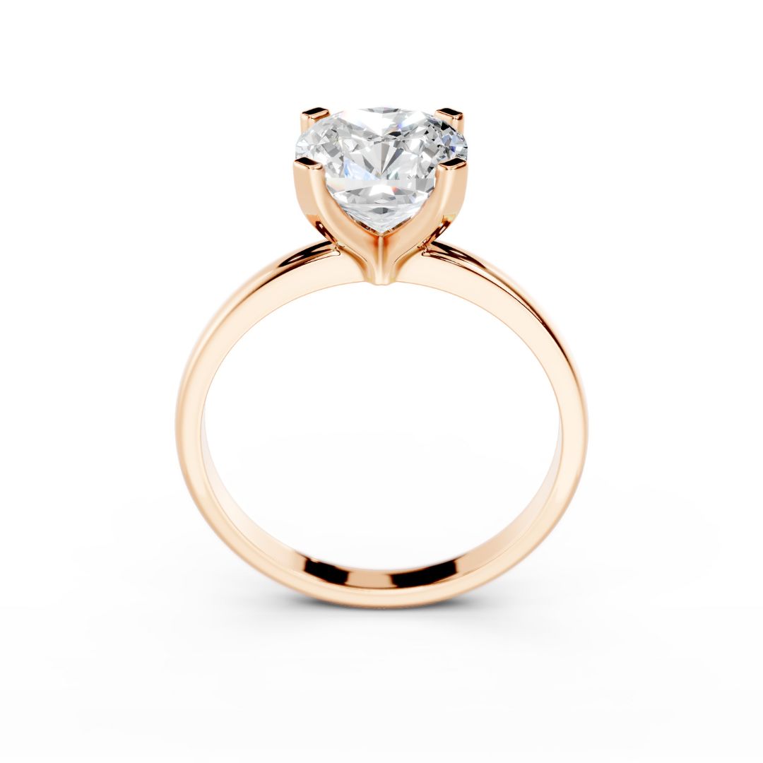 3 Carat Cushion Diamond Rose Gold Ring Dubai