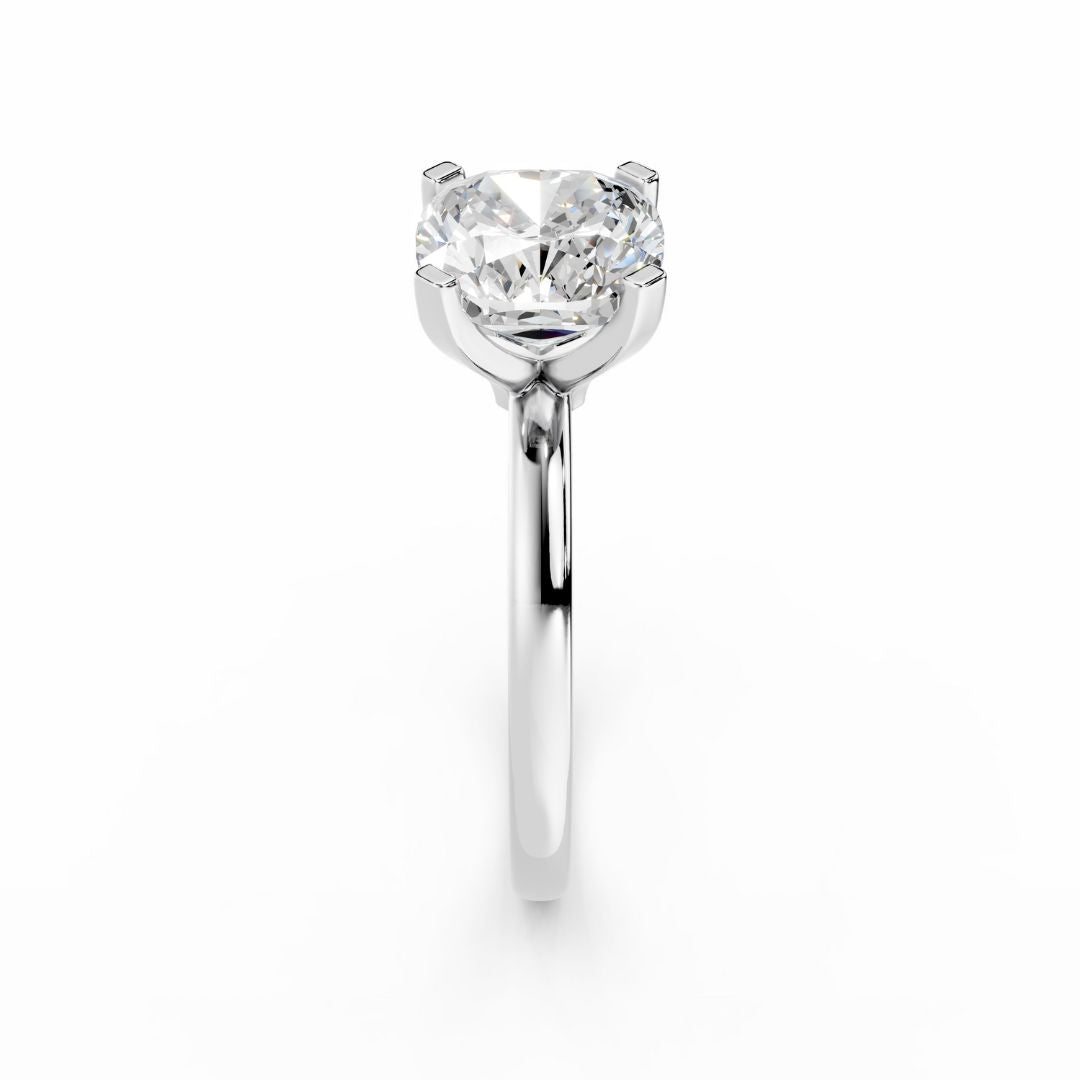 3 Carat Cushion Lab grown Diamond  White Gold Ring Dubai