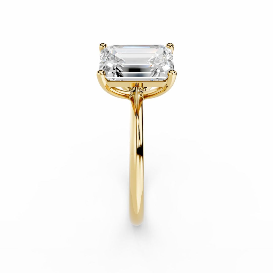 3 Carat Emerald Cut Diamond Engagement Ring Dubai