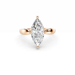 3 Carat Marquise Diamond Engagement Ring 18K Rose Gold