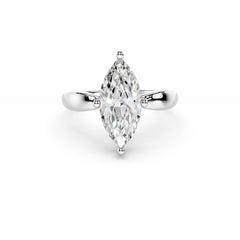 3 Carat Marquise Diamond Engagement Ring 18K White Gold
