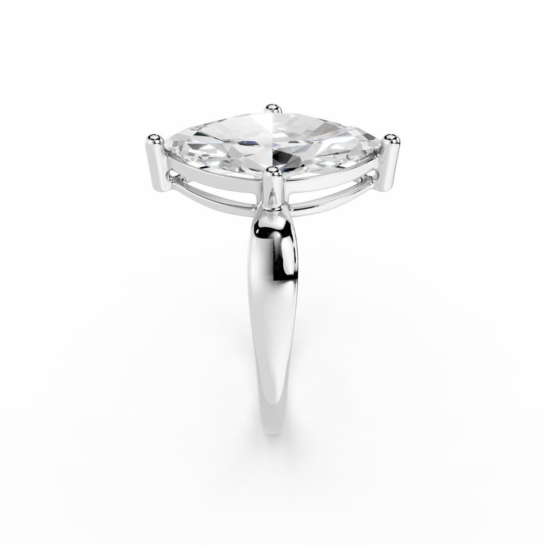 3 Carat Marquise Lab Grown Diamond  White Gold Ring Dubai