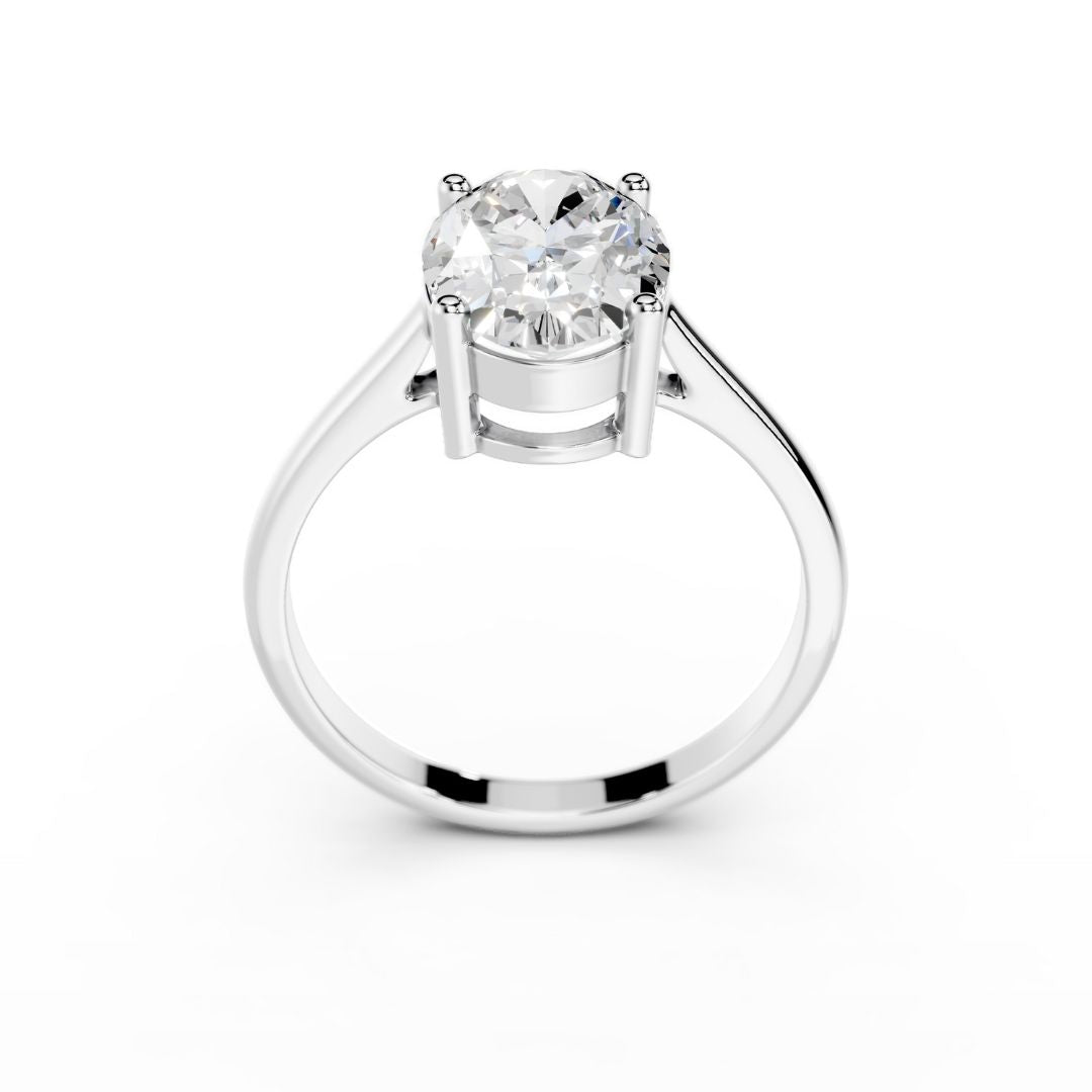 3 Carat Oval Diamond ENgagement Ring White Gold Dubai 