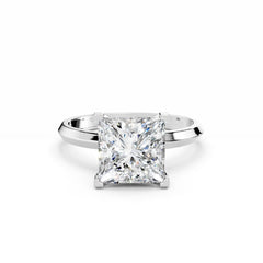 3 Carat Princess Cut Diamond Engagement Ring 18K White Gold