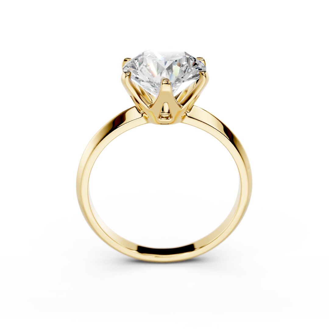 3 Carat Round Lab Diamond Engagment Ring 