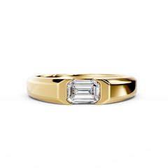 Men 0.50 Carat Emerald Cut Diamond Engagement Ring