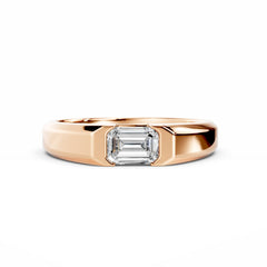 Men 0.50 Carat Emerald Cut Diamond Engagement Ring
