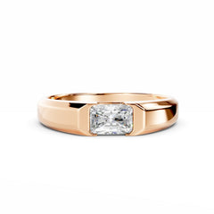 Men 0.50 Carat Radiant Cut Diamond Engagement Ring