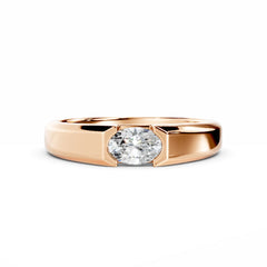 Men 0.50 Carat Oval Cut Diamond Engagement Ring