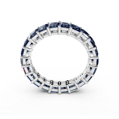 Princess Cut Sapphire Eternity Ring - 3MM -