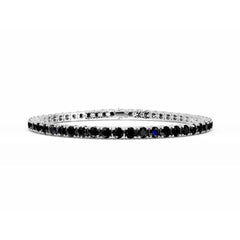 18K Gold Black Diamond Tennis Bracelet - 3MM Diamonds - 5 Carat