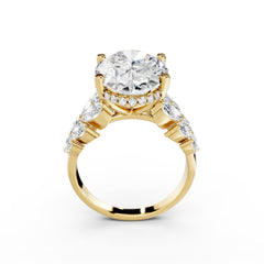 5 Carat Oval Diamond Engagement Ring Flora Band