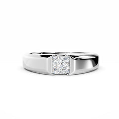 Men 0.50 Carat Princess Cut Diamond Engagement Ring