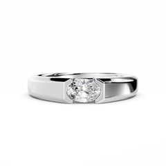 Men 0.50 Carat Oval Cut Diamond Engagement Ring