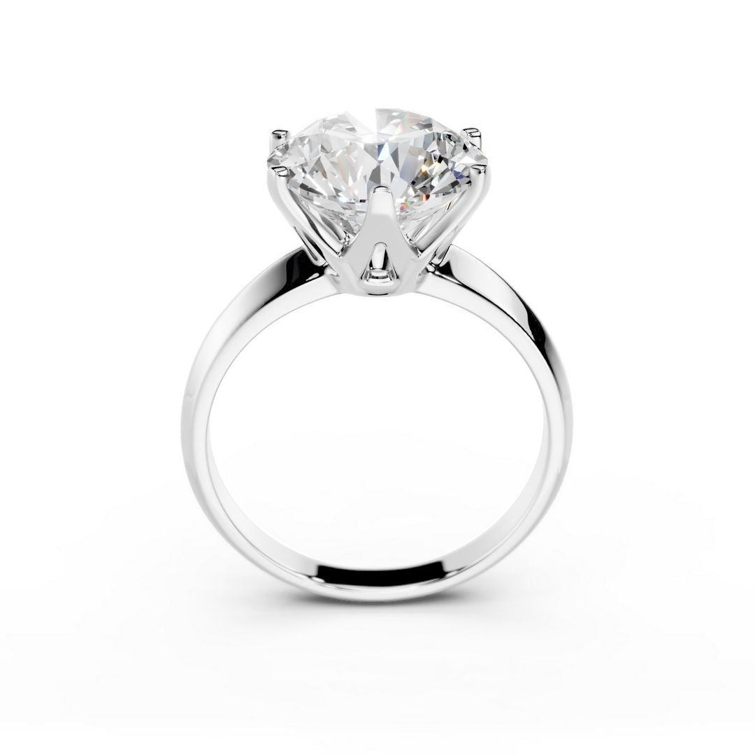 5 Carat Round Diamond Ring Rose White Dubai